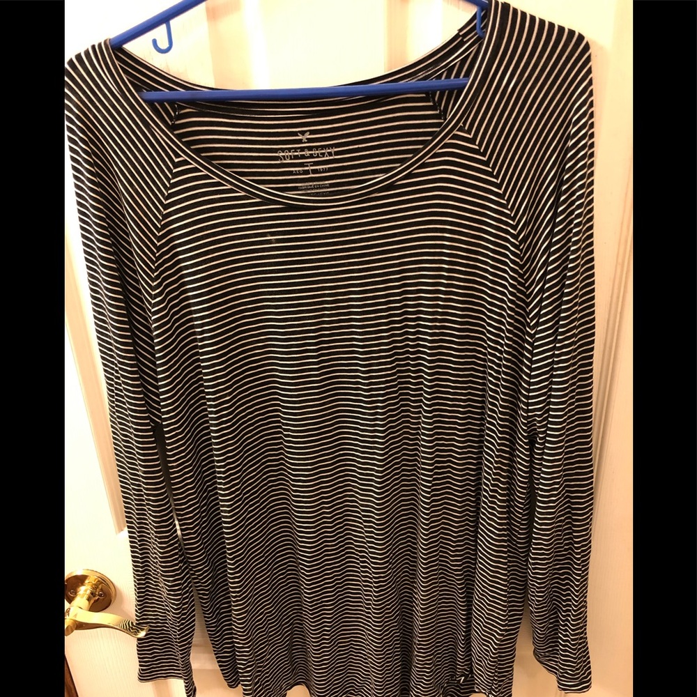 Knit American Eagle striped tee.